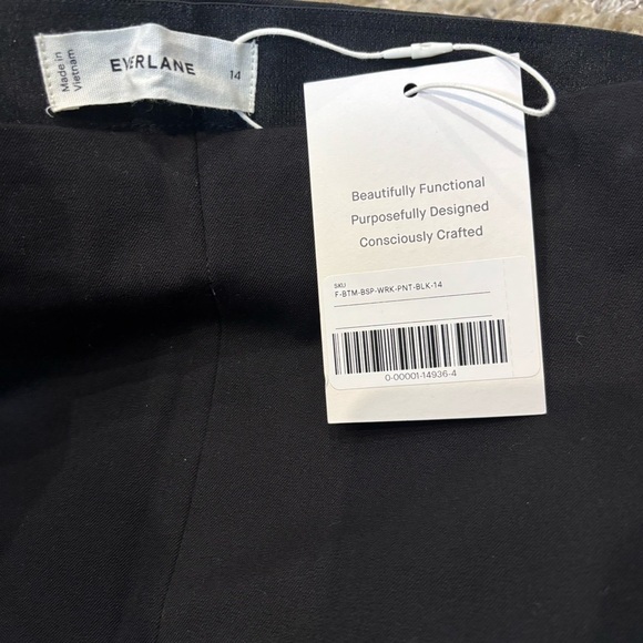 NWT Everlane Curvy Pant Side Zip Pull On Pants In Black Size 14 - Picture 10 of 13
